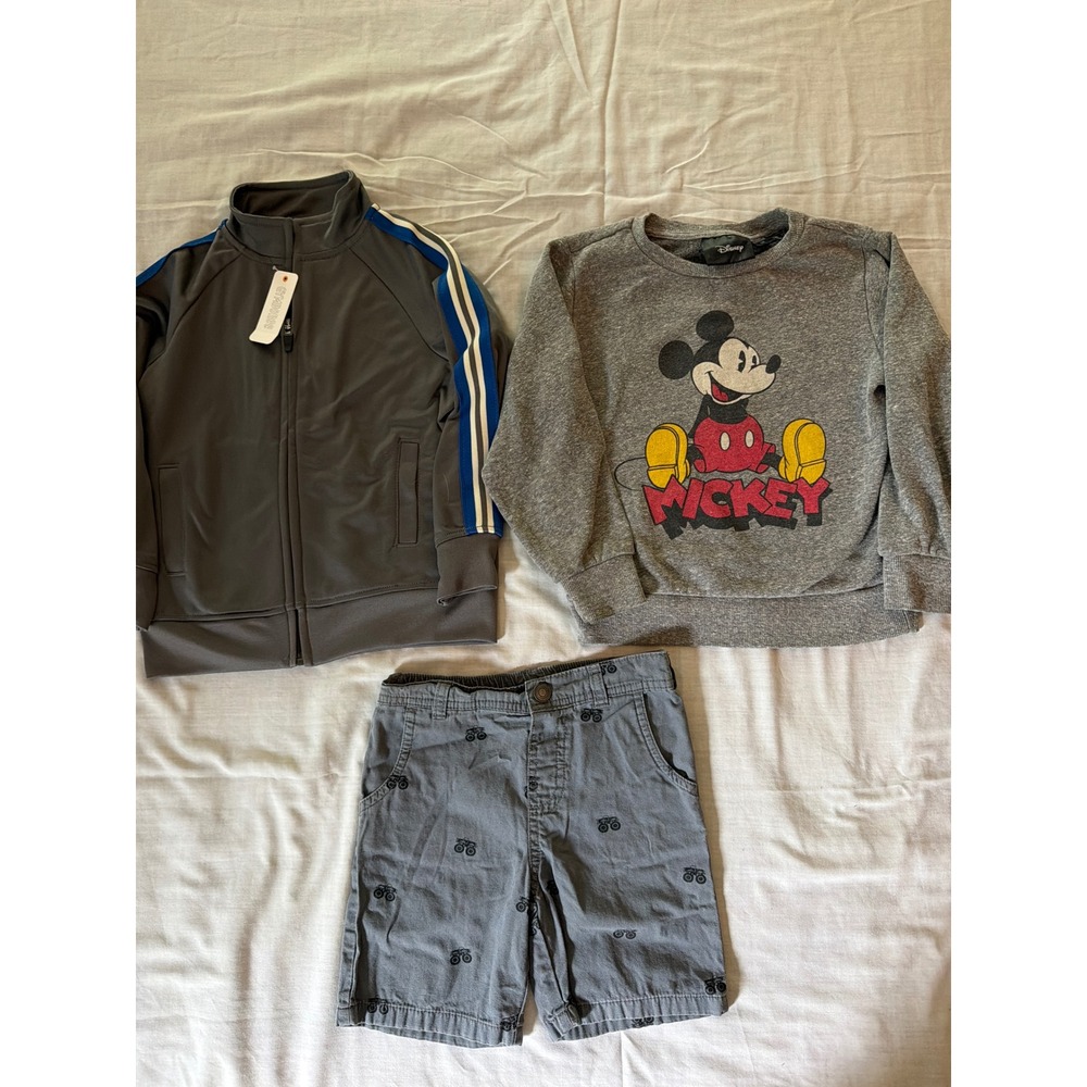 4T Bundle Gymboree New Jacket Garanimal Shorts Mickey Mouse Disney Sweatshirt 4T
